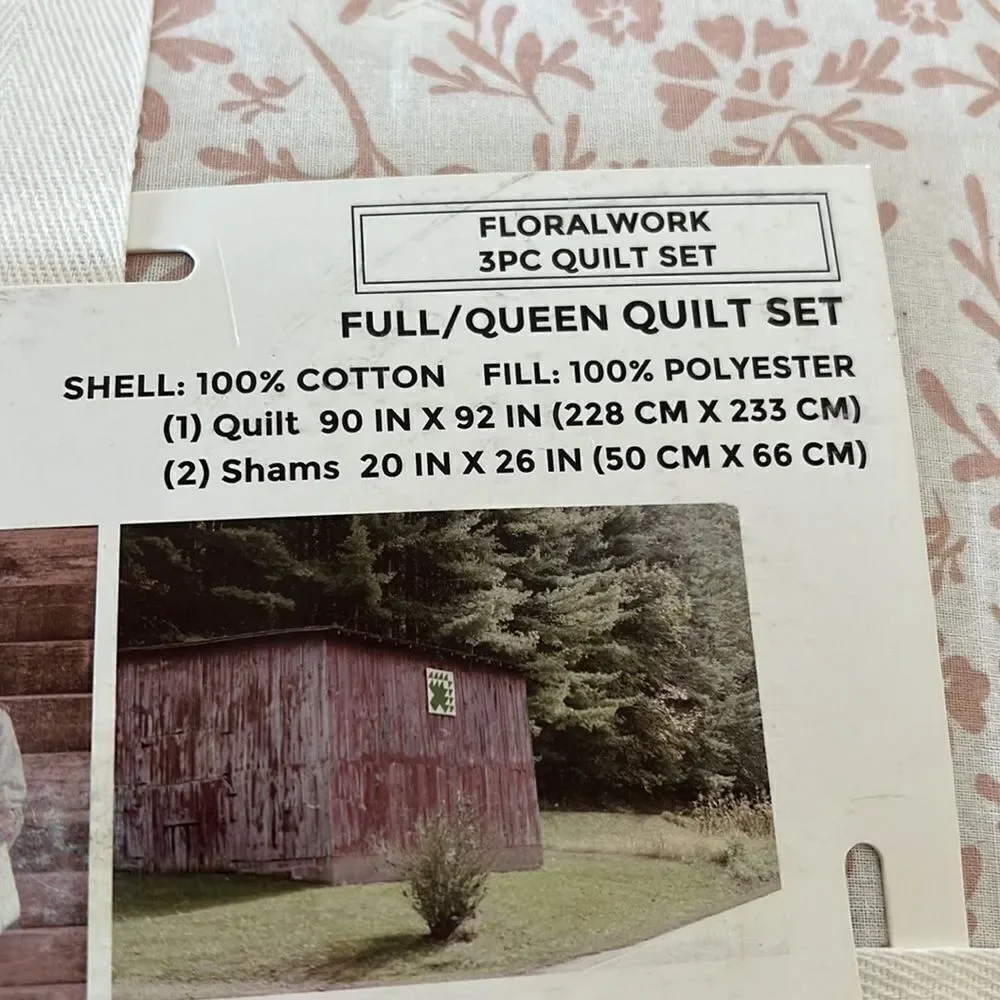 Heirloomed Floral Work Quilt Set